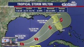 Tropical Storm Milton gaining strength