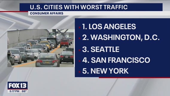 Seattle ranks 3rd in US cities with worst traffic
