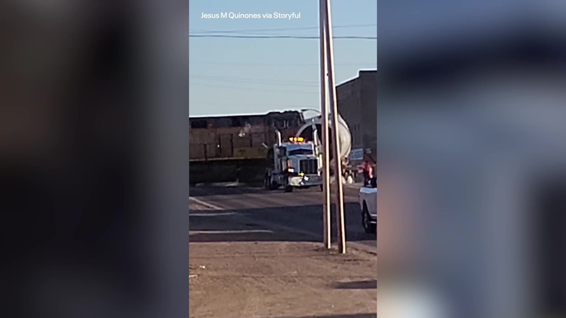 WATCH: Texas train crashes into tractor-trailer, derails