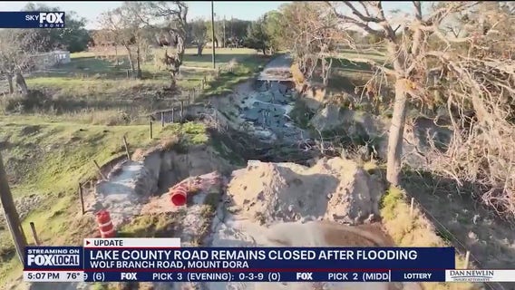 Lake County road remains closed after flooding damage