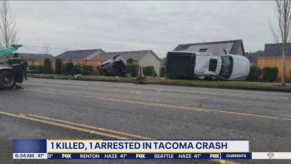 1 killed, 1 arrested in Tacoma, WA crash