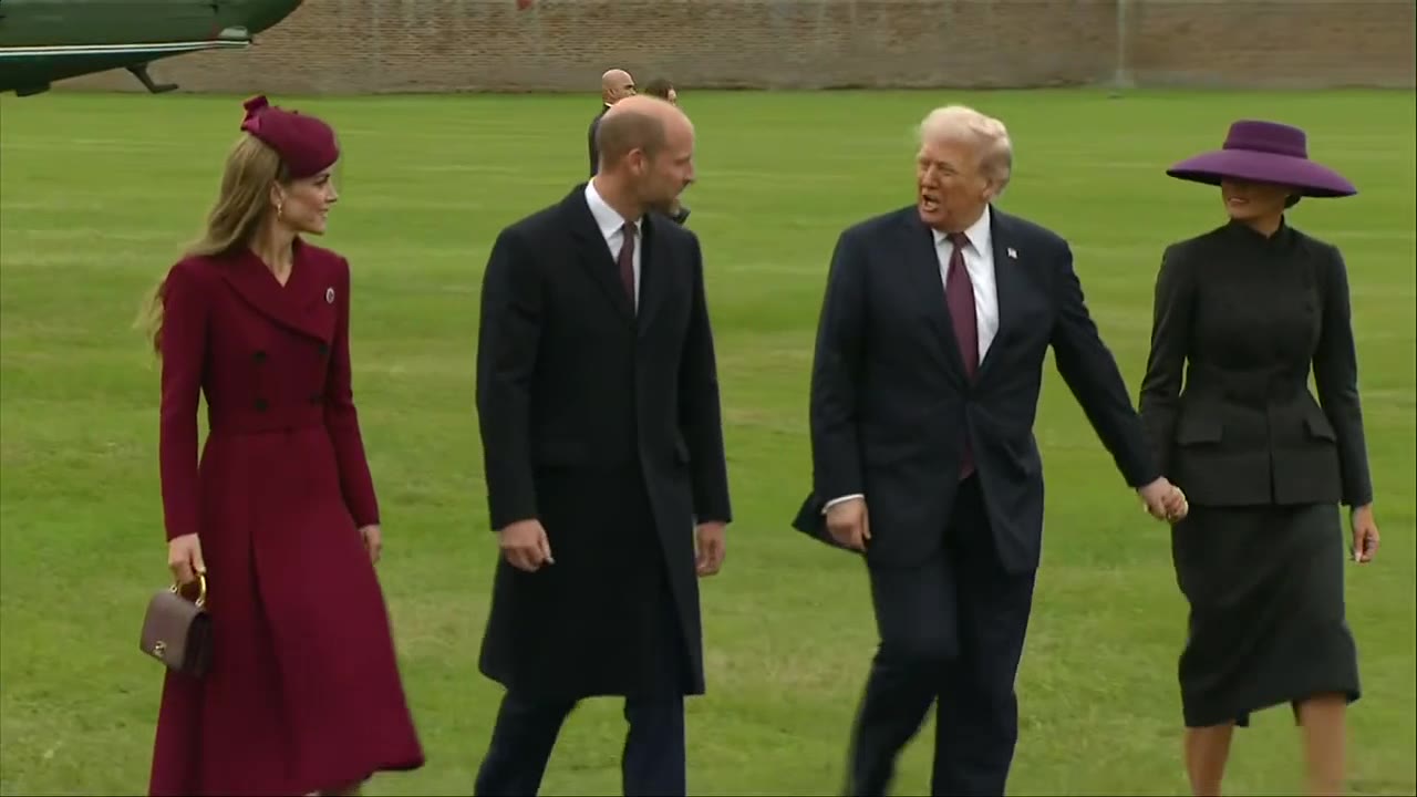 President Trump, First Lady arrive at Windsor Castle in UK