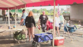 Preparing for the Racine Cardboard Boat Race