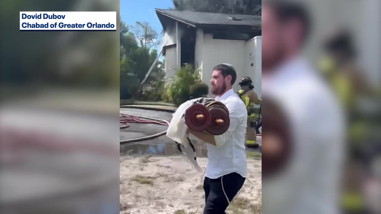 VIDEO: Scrolls saved amid fire at Chabad of Greater Orlando