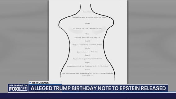 Trump's alleged Epstein birthday letter released
