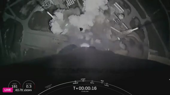 SpaceX launches Falcon 9 rocket with Starlink satellites into space from Florida