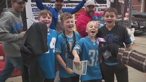 Lions fans celebrate 9-1 record, UM players help at turkey giveaway, woman killed in Monroe hit and run the weather and more