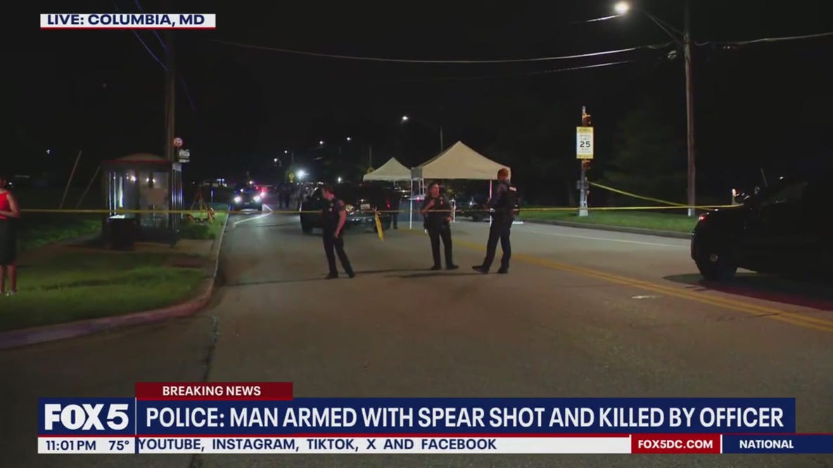 Police shot, kill man allegedly armed with a spear in Howard County