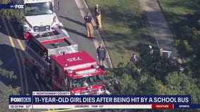 11-year-old girl dies after being hit by school bus in Montgomery County: police
