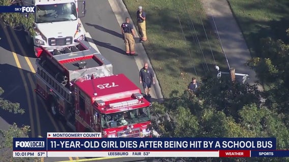 11-year-old girl dies after being hit by school bus in Montgomery County: police