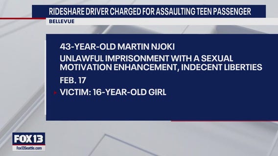Rideshare driver charged for sexually assaulting teen passenger