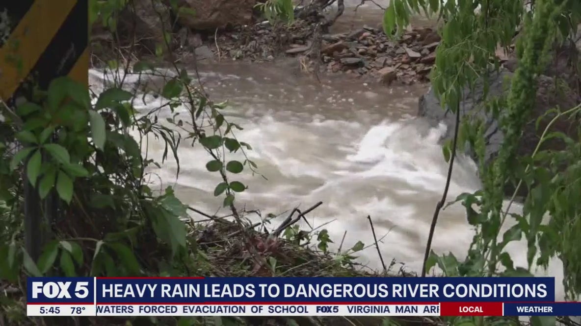 Heavy rain leads to dangerous river conditions across DMV