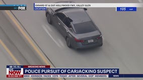 LAPD pursuit of carjacking subject ends on foot