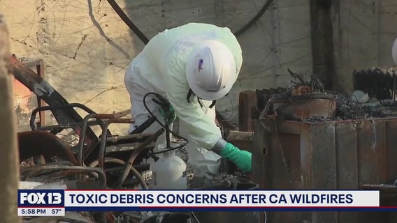 Toxic debris concerns after CA wildfires
