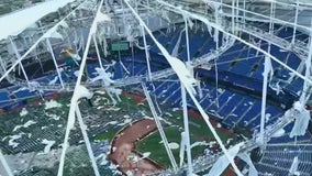 Tropicana Field's roof destroyed by Hurricane Milton