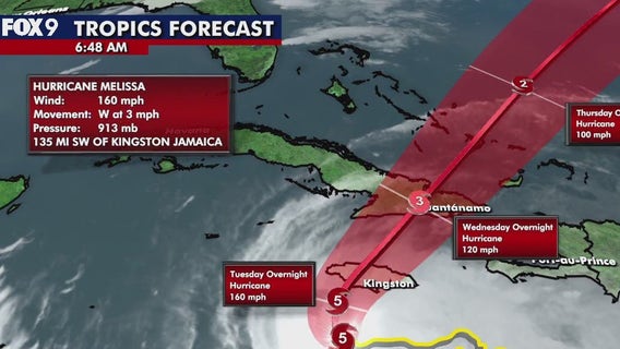Hurricane Melissa strengthens to Category 5