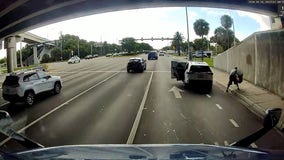 Watch: Carjacking suspect leaves victim's baby by side of road