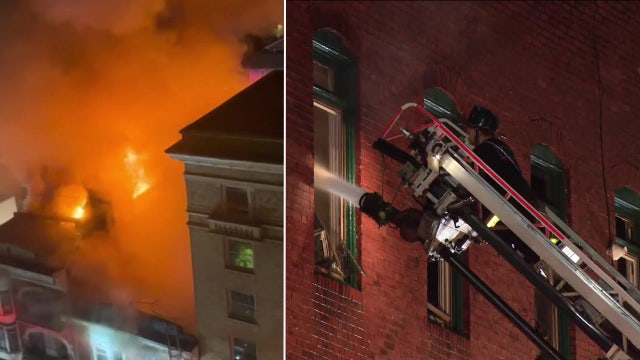 3-alarm fire engulfs apartment building in Reading