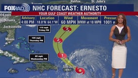 Tropical update: Ernesto takes a turn in Atlantic