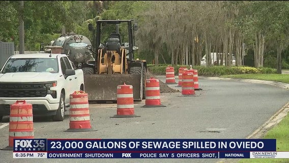 23,000 gallons of sewage spills in Oviedo