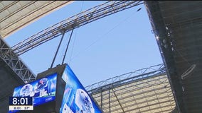 WATCH: Giant piece of metal falls at AT&T Stadium