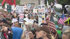 Demonstrators gather for No Kings Day Protest in Philly