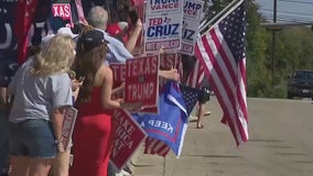 Trump supporters line up at The County Line