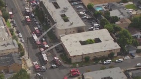 Fire sparks at apartment complex in Van Nuys