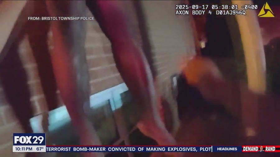 Bodycam footage shows officer rescue residents inside burning apartment building