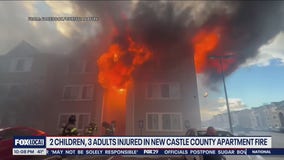 Huge fire in New Castle County apartment injures 6 people