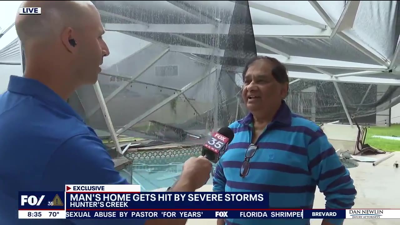 Man's Hunter's Creek home hit by severe storms