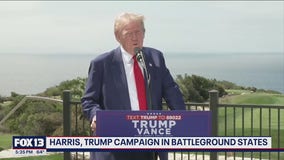 Harris, Trump continue campaigning in battleground states