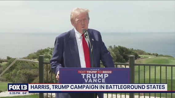 Harris, Trump continue campaigning in battleground states