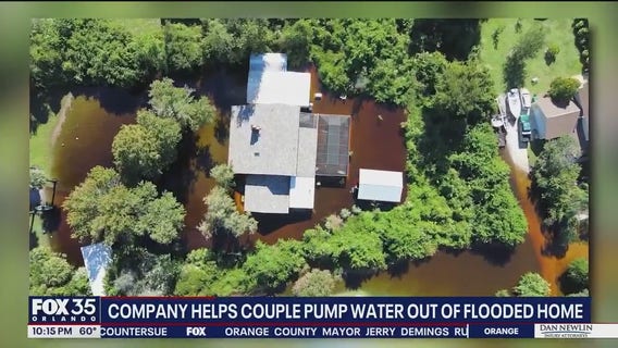 Florida couple gets help pumping floodwater out of Titusville home
