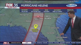 Hurricane Helene strengthens to Category 2 storm