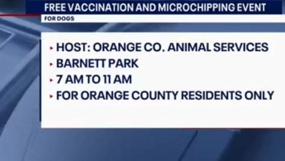 Free vaccination and microchipping event for dogs