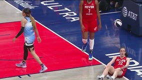 Chicago Sky coach responds to Chennedy Carter's foul during Indiana game