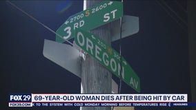 Woman dies after being hit by car in South Philly