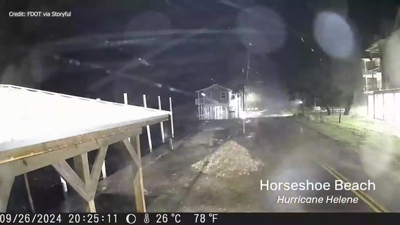 Video: Time-lapse footage shows Hurricane Helene making landfall in Big Bend area