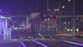 Woman hurt after being hit by train in Glendale