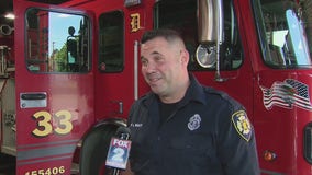 Detroit firefighter catches Jared Goff's touchdown ball in Lions Monday Night Football win