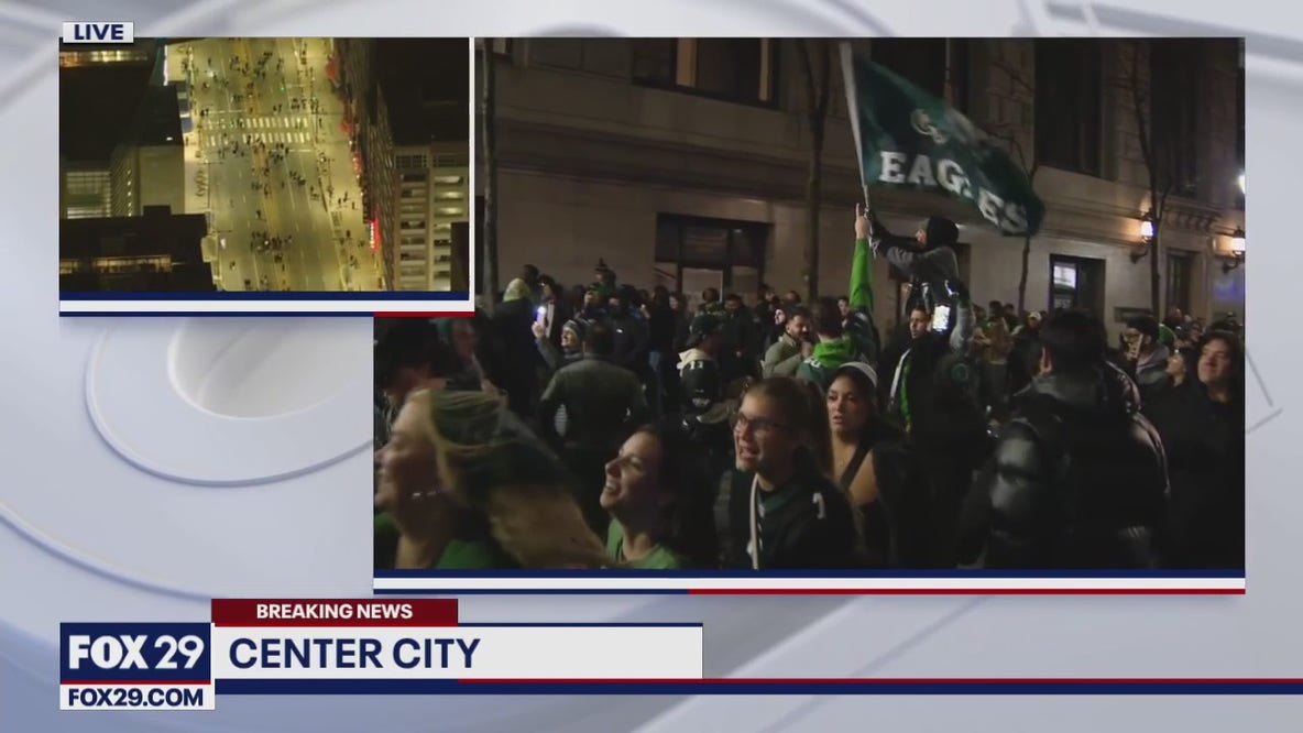 Fans flood Broad Street after Eagles win Super Bowl LIX