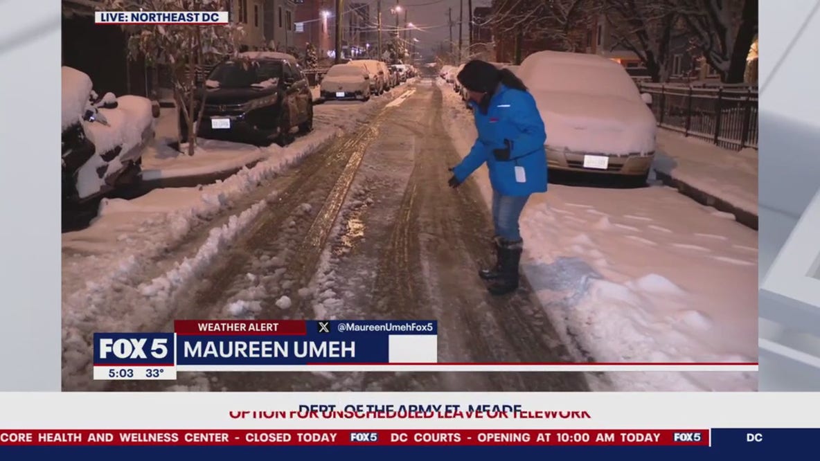 Clean up continues after DMV snow storm