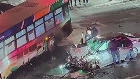 Car hits MCTS bus, 1 dead