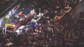 Fans in East LA pack streets after Dodgers win