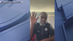 Police officer did not wear pants during hearing