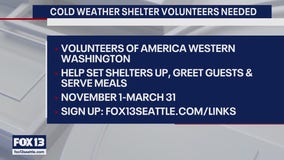 Volunteers needed for cold weather shelters around the region
