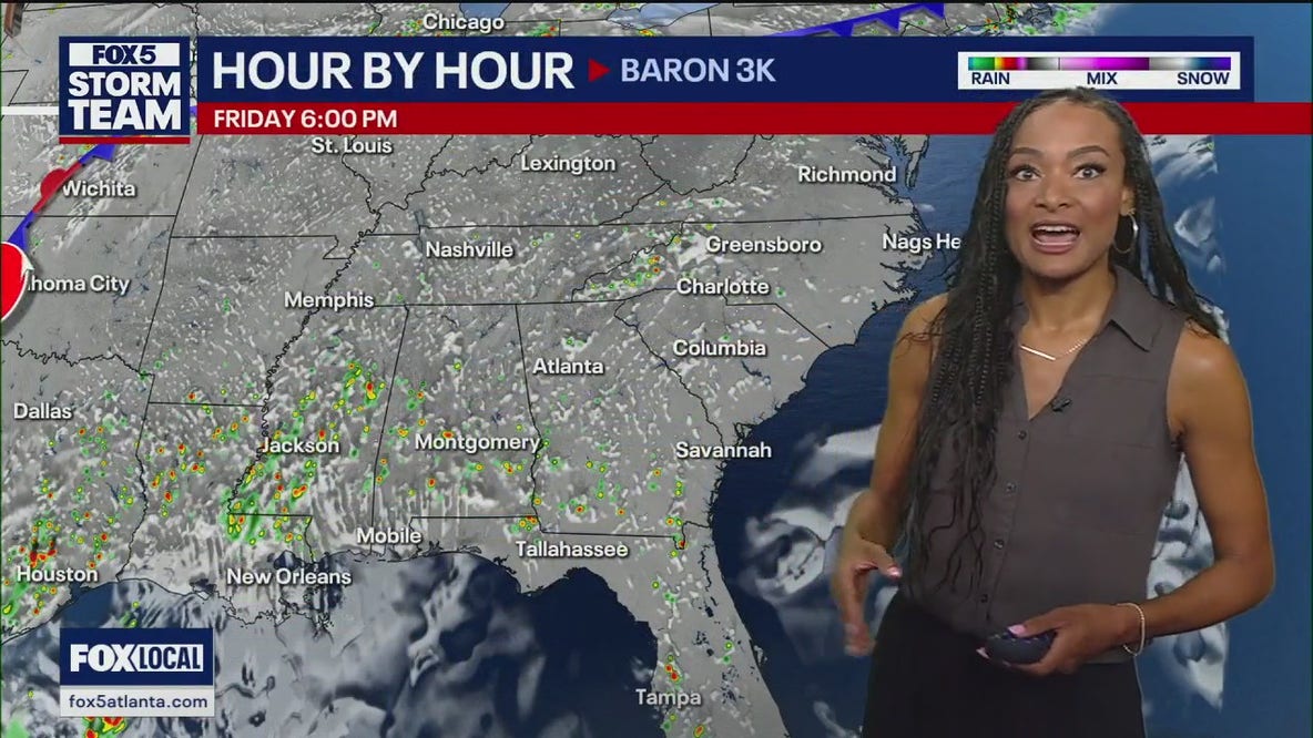 Friday evening forecast