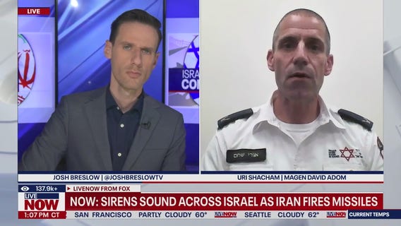 Sirens sound across Israel as Iran fires missiles