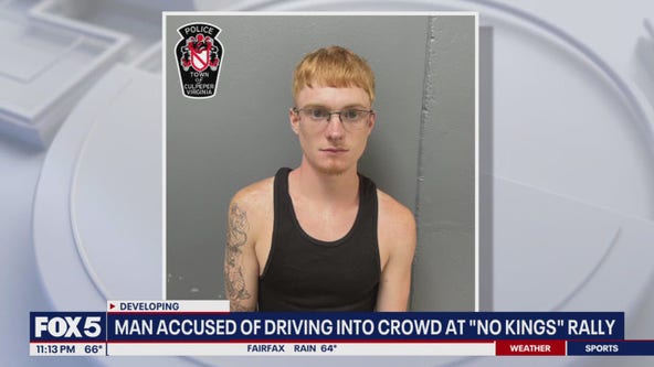 Man drives into crowd of protesters at 'No Kings' rally in Virginia